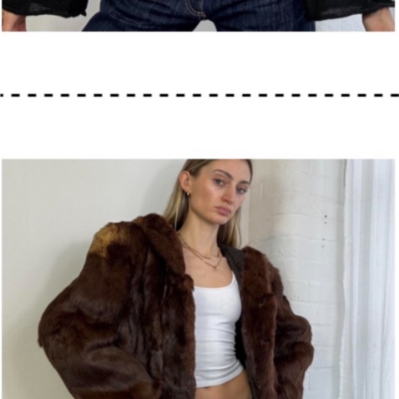 Jackets & Blazers - Vintage real Fur brown Women's Jacket